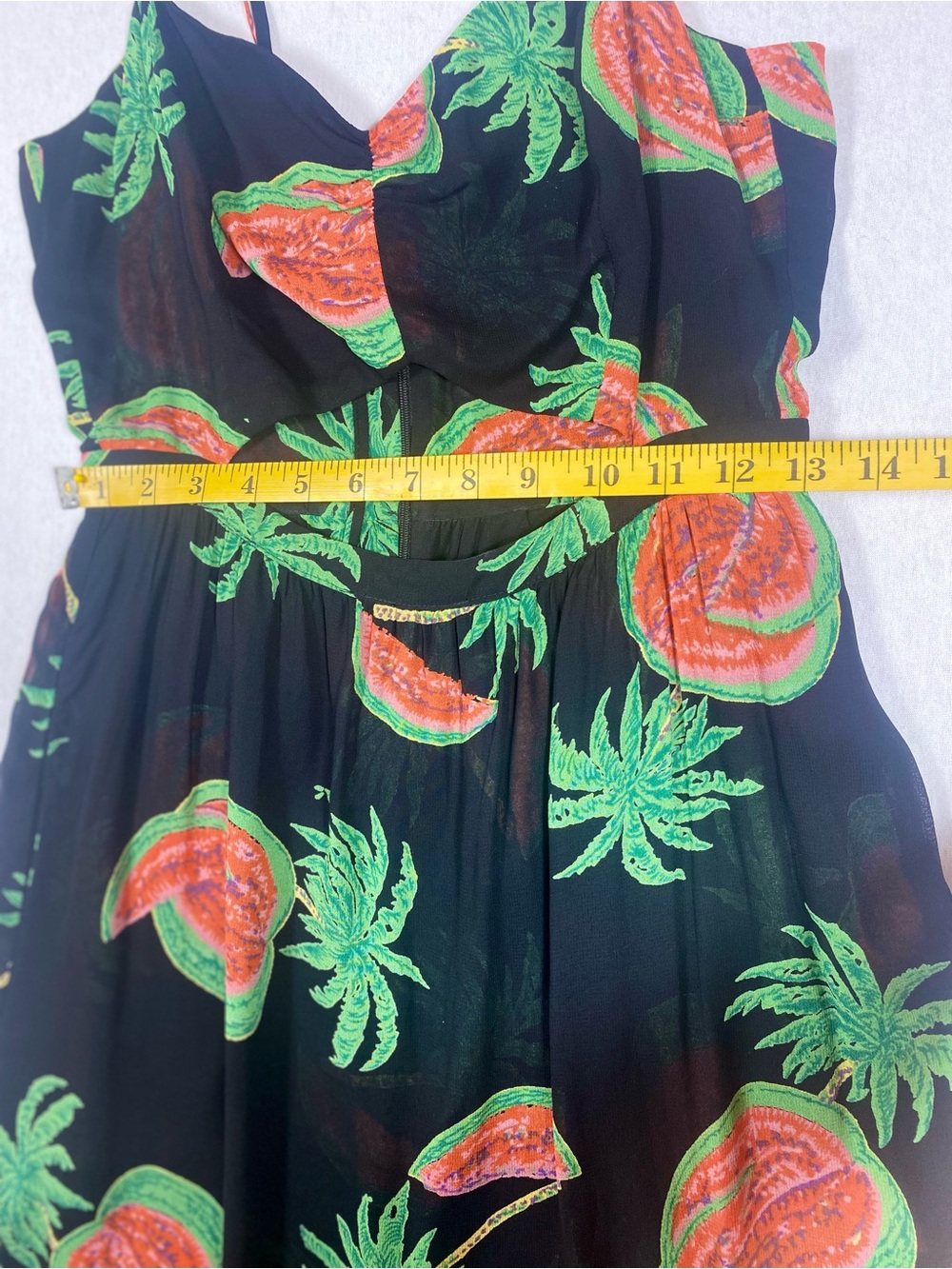 Reformation Addie Watermelon Print Cutout Midi Dress Sz 6 - Picture 14 of 14